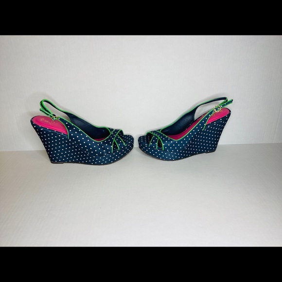 Lilly Pulitzer Picture Perfect Espadrille blue dot - Picture 9 of 14